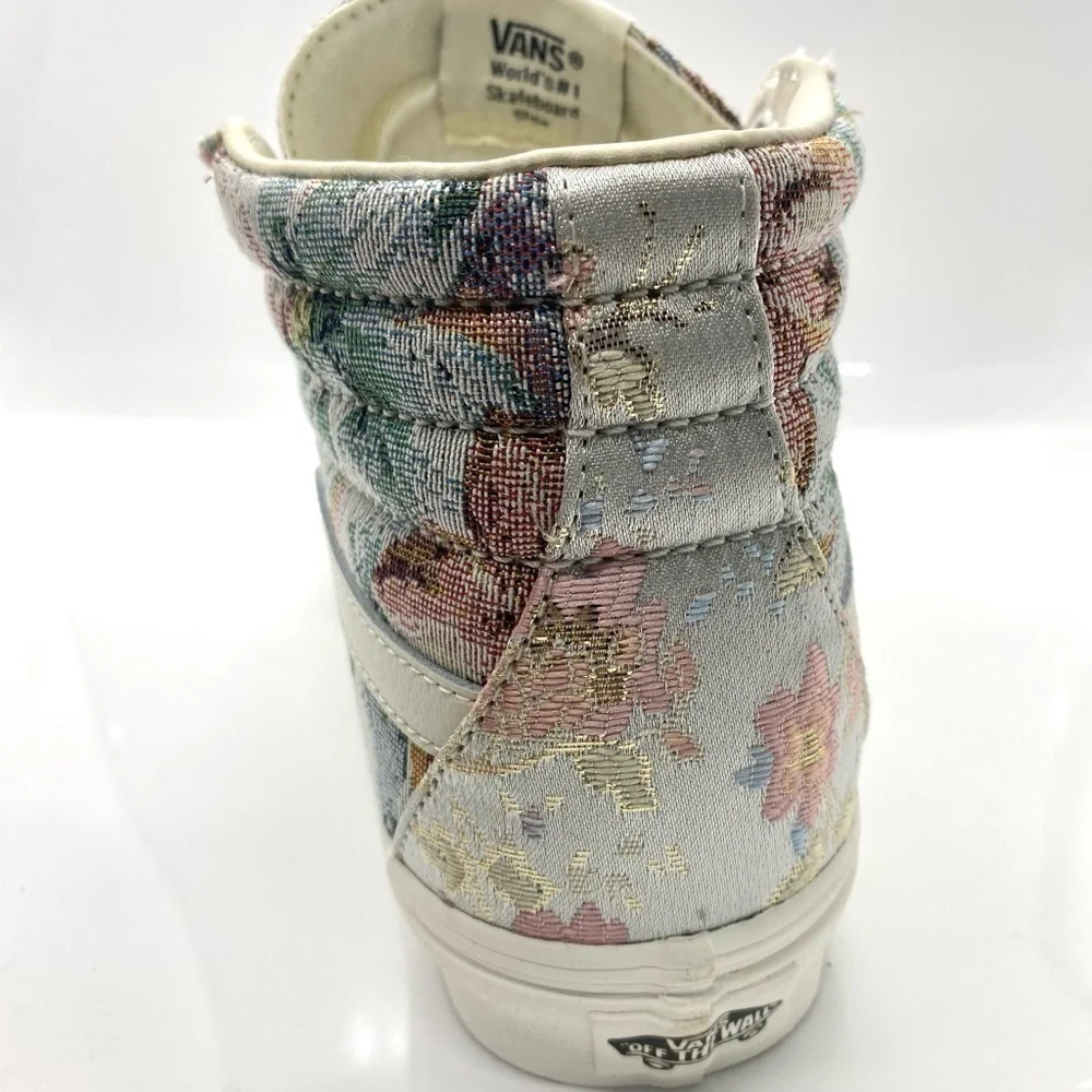 Vans Sk8-Hi Tapestry Vintage Metallic Floral High Top Sneakers 5.5
